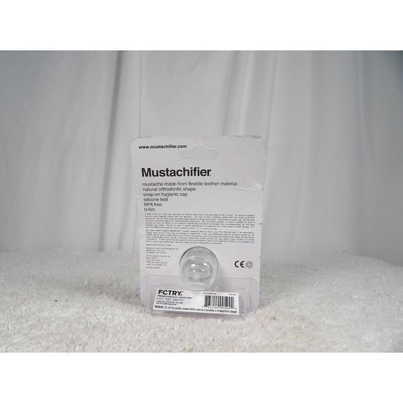 Mustachifier The Gentleman Little Baby Shaver Mustache Pacifier - Picture 2 of 2
